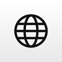 Obraz premium Globe icon vector . World sign