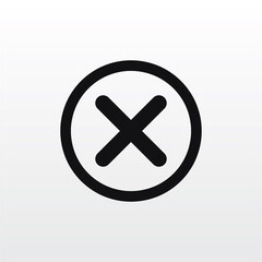 Obraz premium Close icon vector . Delete sign