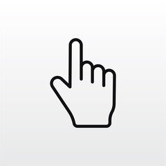 Finger icon vector . Hand sign . Pointer