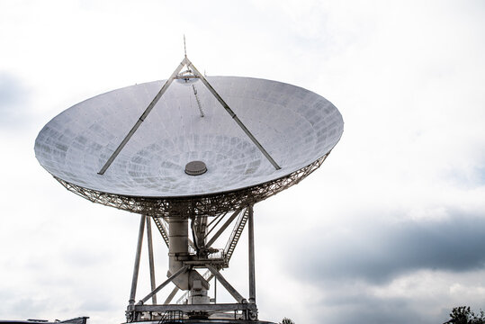 Big size satellite dish antennas under sky