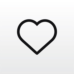 Heart icon vector . Like sign