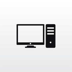 Computer icon vector . pc sign