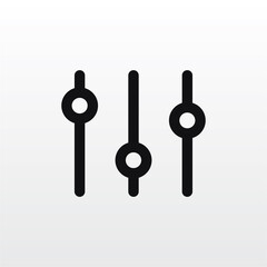 Adjustment icon vector . Control sign