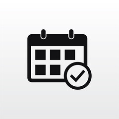 Calendar with Check icon vector