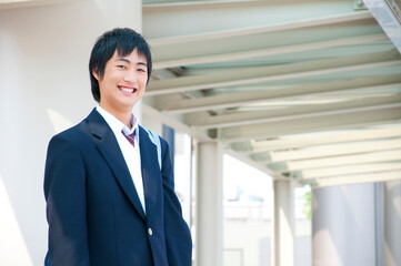 Fototapeta premium 男子高校生ポートレート