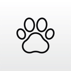 Paw icon vector , Animal Paw sign
