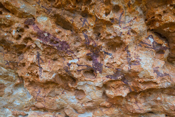The Abrics de l'Ermita  Rock Art, Ulldecona Village, Terres de l'Ebre, Tarragona, Catalunya, Spain
