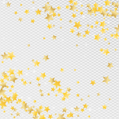 Yellow Christmas Stars Vector Transparent 