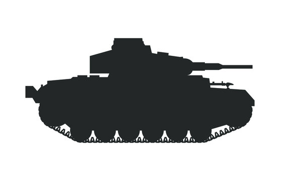 recommend clip art: WW2 War tank silhouette icon. Panzer logo sign shape. Vector illustration image. Isolated on white background.	