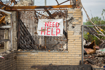 Need Help. After shelling. War in Donbass. Eastern Ukraine.