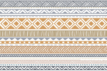 Modèle sans couture de vecteur ethnique. Fond géométrique tribal, motif boho, maya, illustration d& 39 ornement aztèque. texture d& 39 impression textile tapis