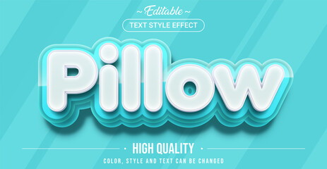 Editable text style effect - Pillow theme style.