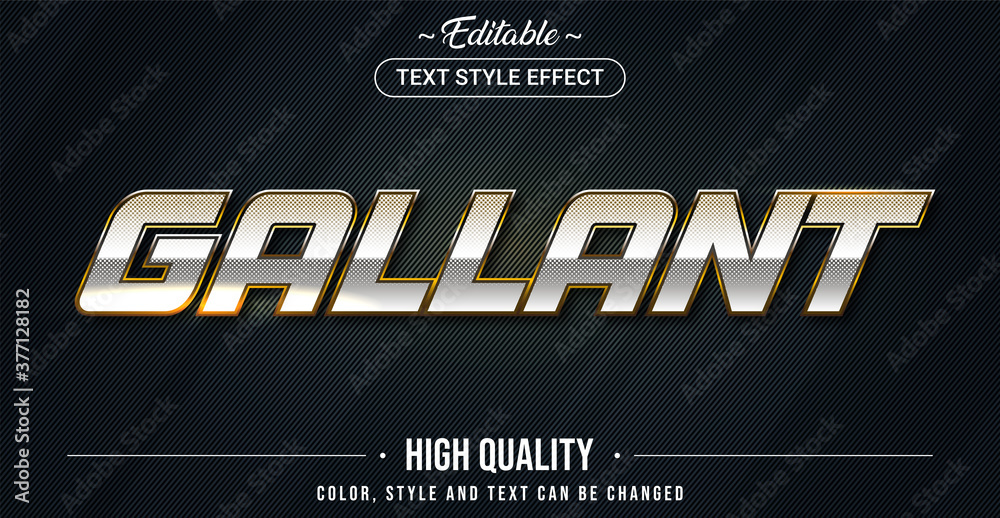 Poster editable text style effect - gallant theme style.