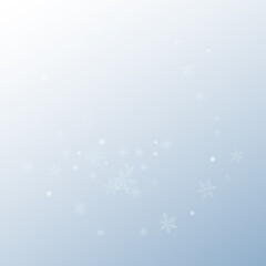 Naklejka na ściany i meble Gray Snowfall Vector Gray Background. Christmas 