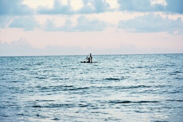 Naklejka premium Floating in the distance