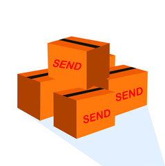 Obraz premium shipping carton, cardboard, shop, delivery