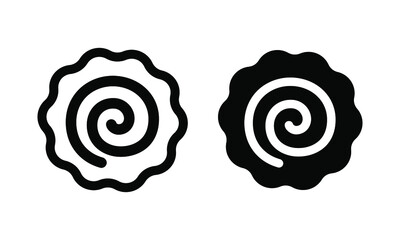 Narutomaki icon simple vector illustration set