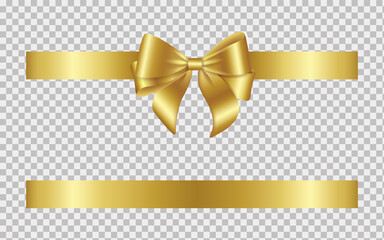 gold ribbon with bow