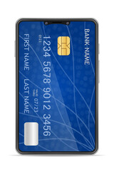 smartphone concept online banking vector illustration