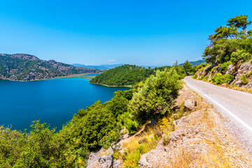 Kocagol Lake in Dalaman Peninsula in Turkey