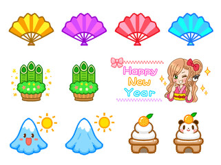 正月アイコンセット