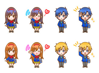 ドット風学生アイコン2