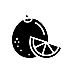 Fototapeta premium orange aromatherapy glyph icon vector. orange aromatherapy sign. isolated contour symbol black illustration