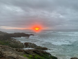 sunset over the sea