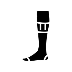 over calf sock glyph icon vector. over calf sock sign. isolated contour symbol black illustration