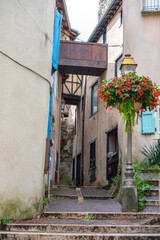 Old Housein the village Foix in the south of France, Europe