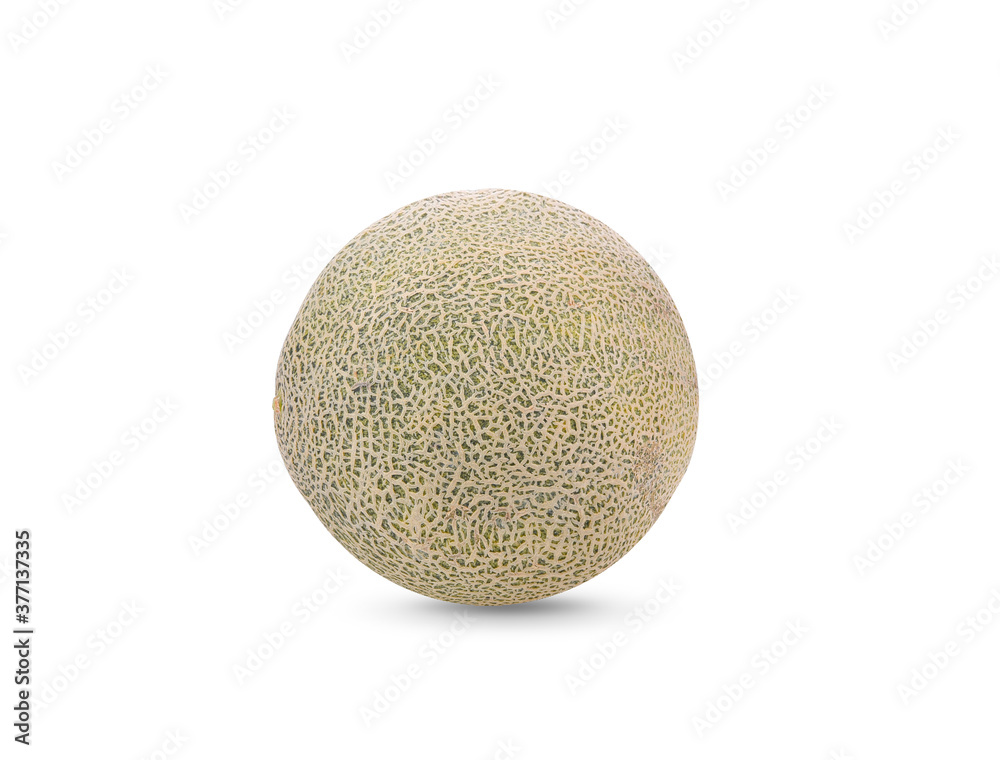 Sticker melon fresh on white background