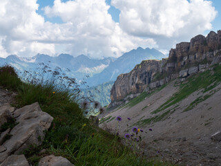 The famous Hohe Ifen in the Kleinwalsertal in Austria