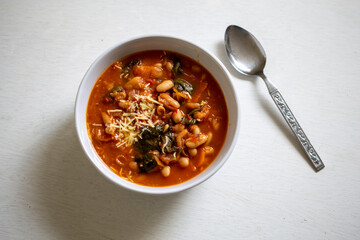 Homemade Ribollita, tuscan bean soup