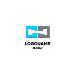 Obraz premium Minimal logo design inspiration, letter N logo design ideas, minimal logo concepts using geometric elements to form an object such as the letter N