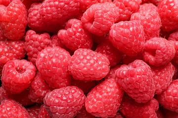 Fresh sweet ripe raspberries as background, closeup