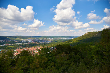 Fototapeta premium panorama of the city of Jena in Sunny weather