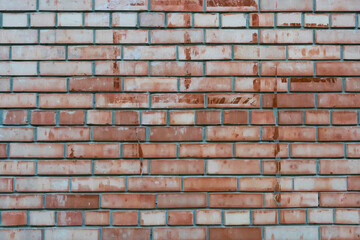 vintage brick wall in red. vintage brick wall in orange color.