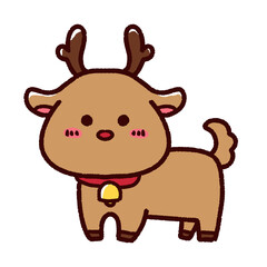 かわいいクリスマスのトナカイ