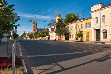 Fototapeta na wymiar Frunze street in Samara.