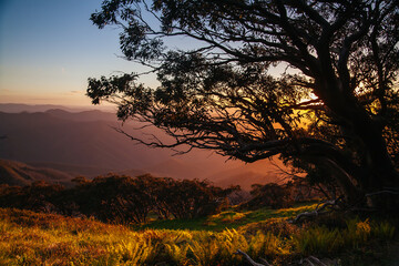 Fototapeta na wymiar Mt Buller Sunset View Australia