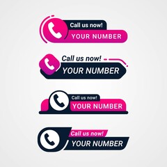 Call us now button logo sign and symbol vector illustration