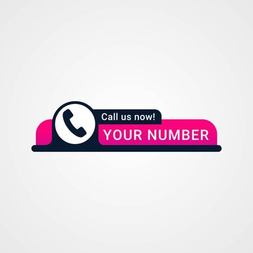 Call Us Now Button Logo Sign And Symbol Vector Illustration