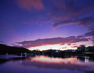 Taipei Neihu Taiwan Miaoli Big Lake park sunset