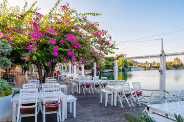 Dalyan Town street view in Turkey 
