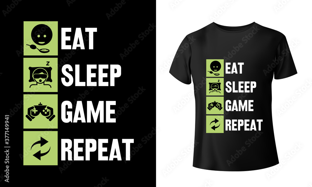 Wall mural Exclusive Gaming T shirt Design.