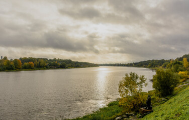 Bank of the Volkhov River near Nikolsky Monastery.