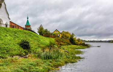 Bank of the Volkhov River near Nikolsky Monastery.