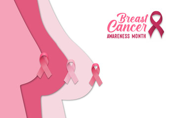 Breast cancer month pink woman group together