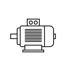 Electric motor vector icon on white background