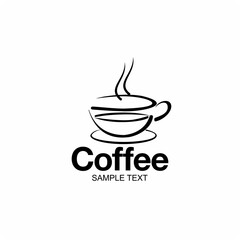 Coffee shop logo , Coffee cup logo design template